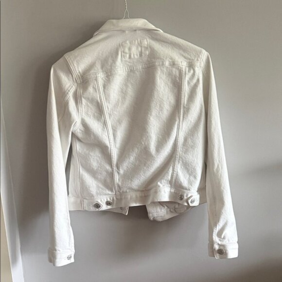 LOFT White Denim Jean Jacket Women’s Size M - Picture 3 of 5